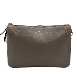 Kate Spade Gray Pebbled Leather Mulberry Street Madeline Crossbody Bag